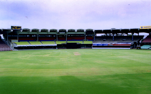 The turf and stands at Chepauk in an archival photograph