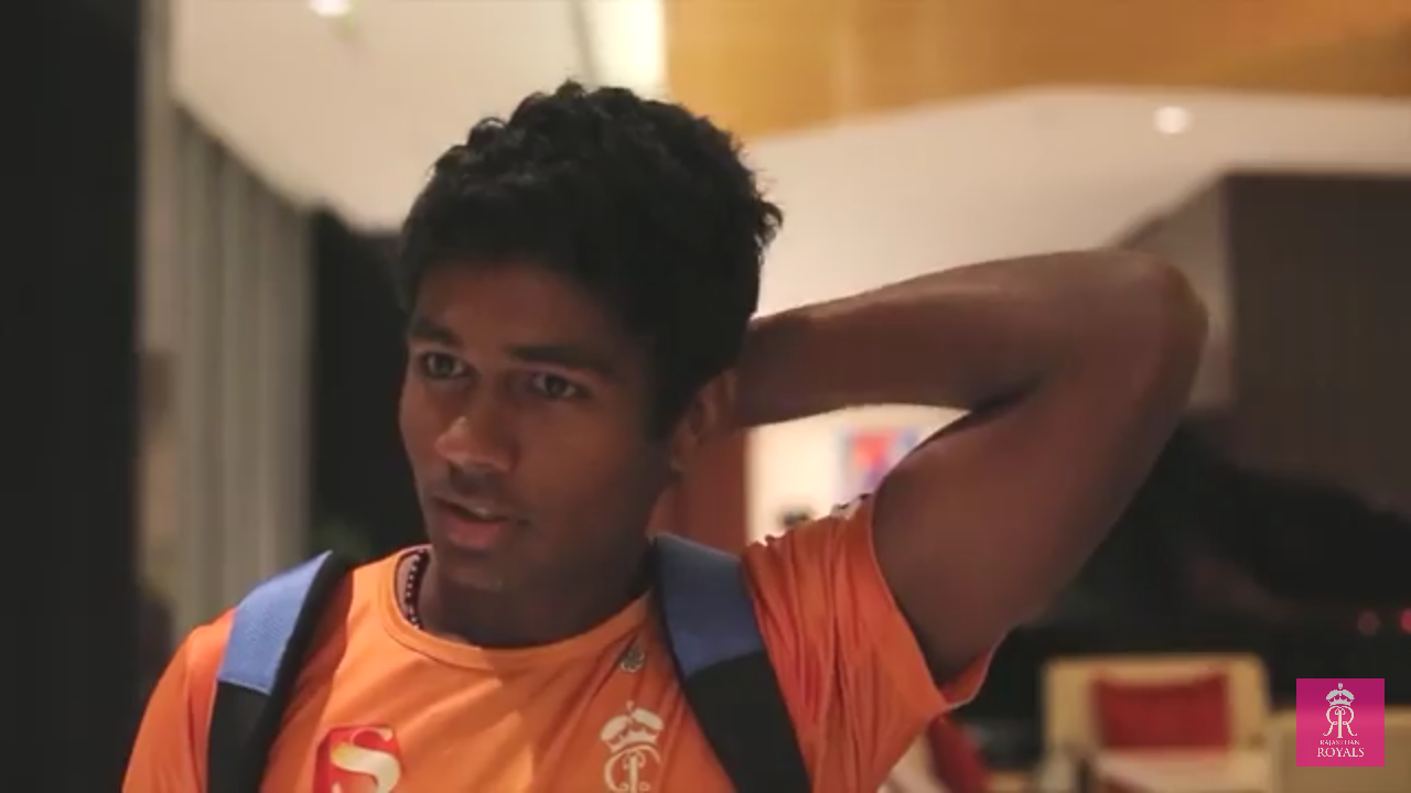 Sanju Samson batting for Rajasthan Royals in IPL 2014