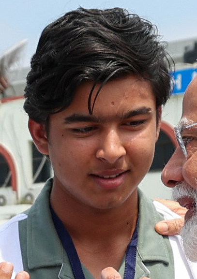 Vaibhav Sooryavanshi at Patna airport in May 2025