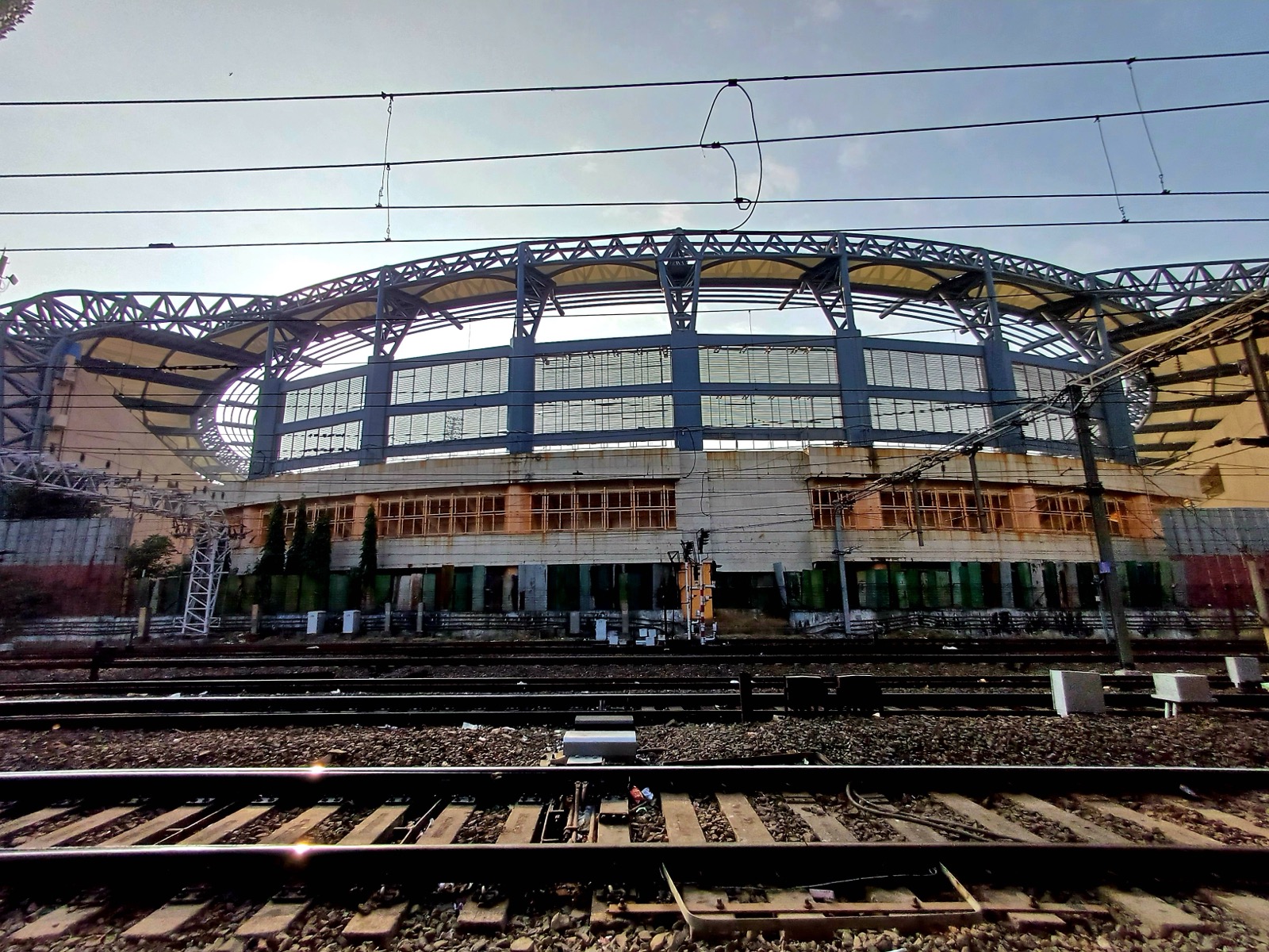 Wankhede Stadium seen from Marine Lines in Mumbai