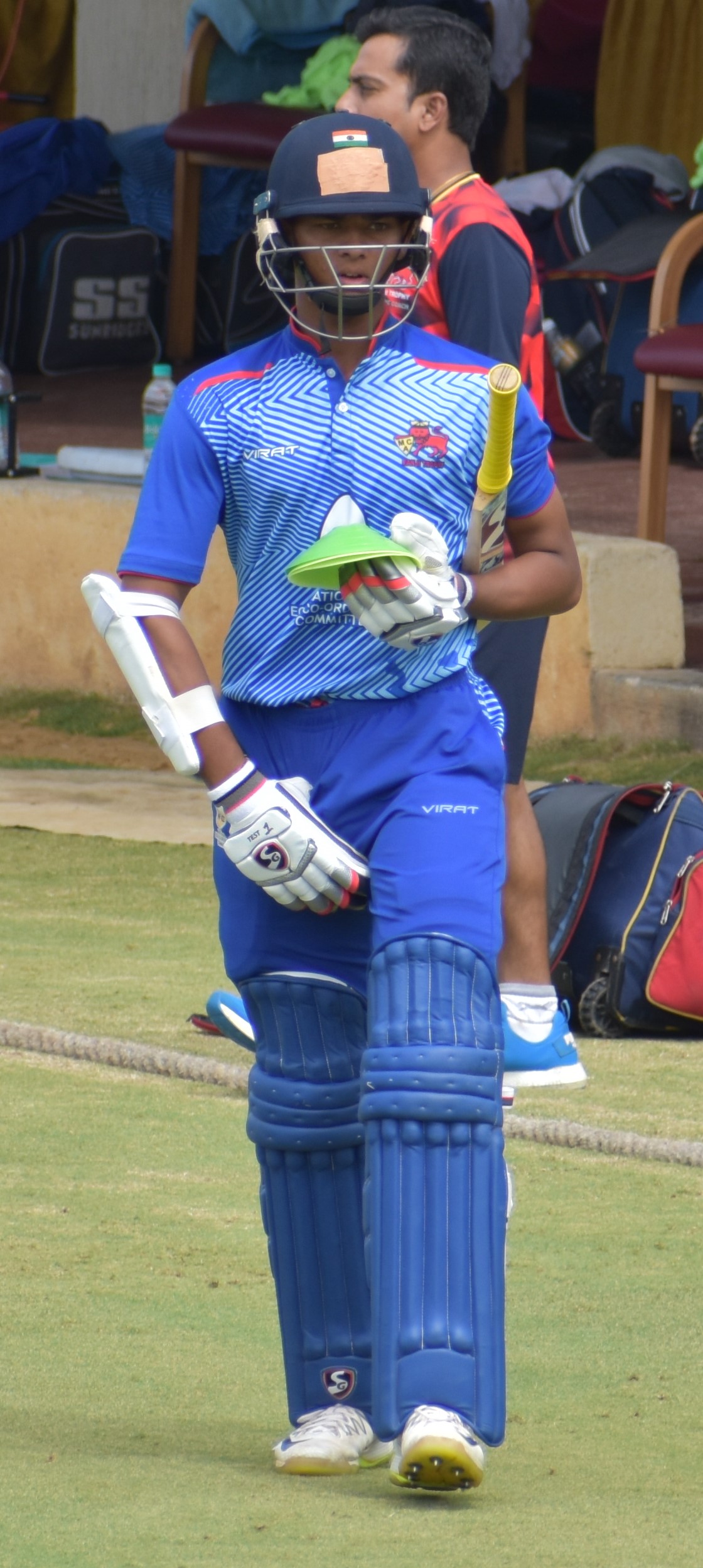 Yashasvi Jaiswal batting during the 2019-20 Vijay Hazare Trophy